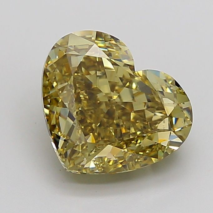 Loose Diamond - HEART 6.15ct Fancy Gray Yellow VS1: Loose Diamond - HEART 6.15ct Fancy Gray Yellow VS1 Source: This is a real non-mined Diamond that has been grown in a lab Shape: HEART Carats: 6.15 Color: Fancy Gray Yellow Certification: IGI Video: