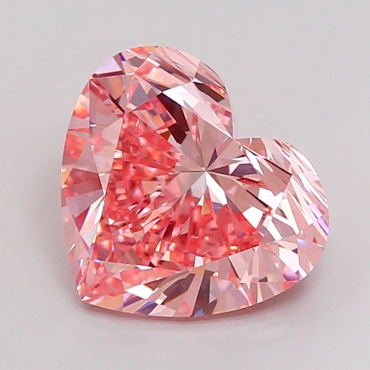 Loose Diamond - HEART 4.5ct Fancy Vivid Pink VS1: Loose Diamond - HEART 4.5ct Fancy Vivid Pink VS1 Source: This is a real non-mined Diamond that has been grown in a lab Shape: HEART Carats: 4.5 Color: Fancy Vivid Pink Certification: IGI Video: