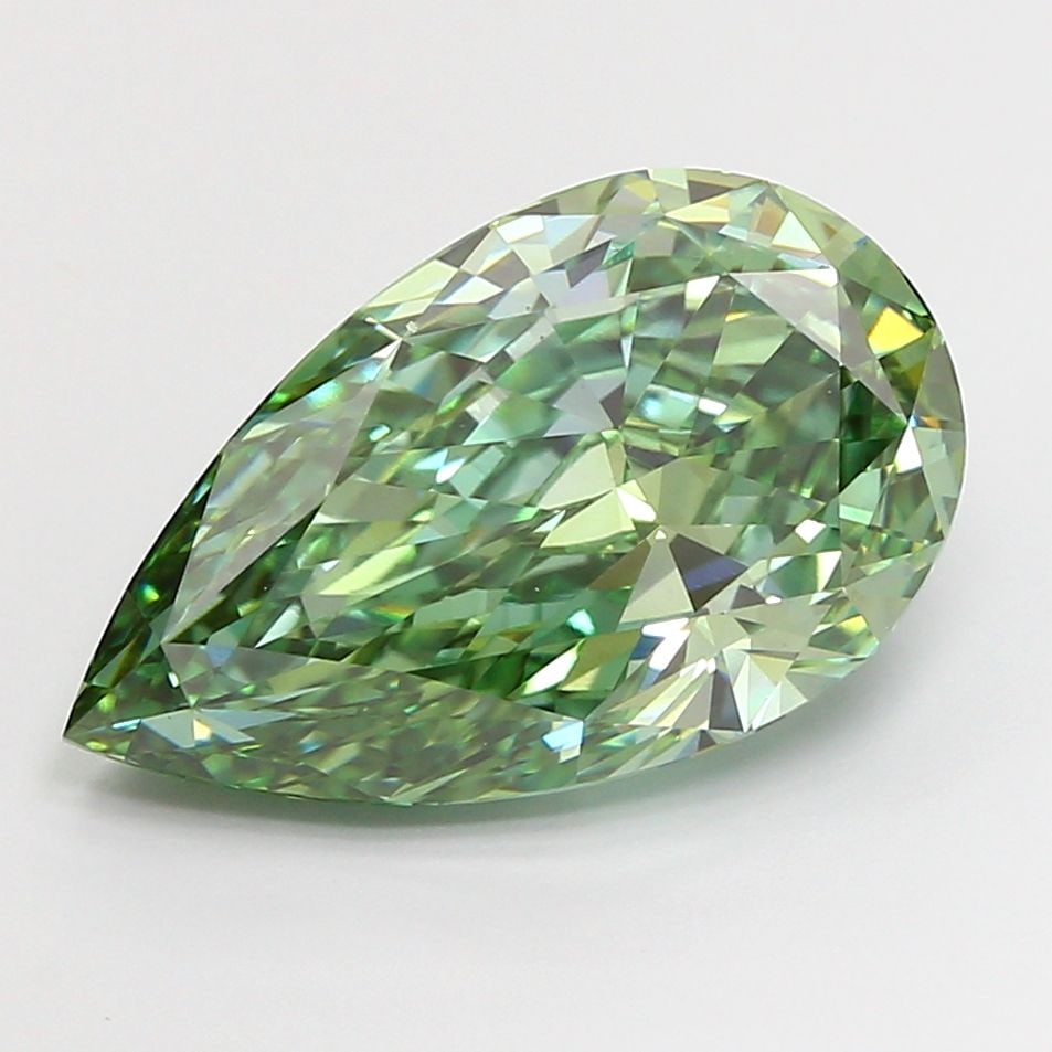 Loose Diamond - PEAR 5.09ct Fancy Vivid Green VS1 (1 of 1)