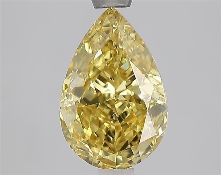 Loose Diamond - PEAR 2.0ct Fancy Vivid Yellow VVS2: Loose Diamond - PEAR 2.0ct Fancy Vivid Yellow VVS2 Source: This is a real non-mined Diamond that has been grown in a lab Shape: PEAR Carats: 2.0 Color: Fancy Vivid Yellow Certification: IGI Video: