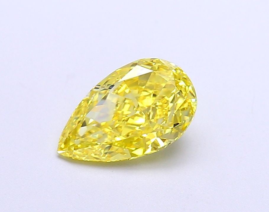Loose Diamond - PEAR 1.14ct Fancy Vivid Yellow VVS2: Loose Diamond - PEAR 1.14ct Fancy Vivid Yellow VVS2 Source: This is a real non-mined Diamond that has been grown in a lab Shape: PEAR Carats: 1.14 Color: Fancy Vivid Yellow Certification: IGI Video:
