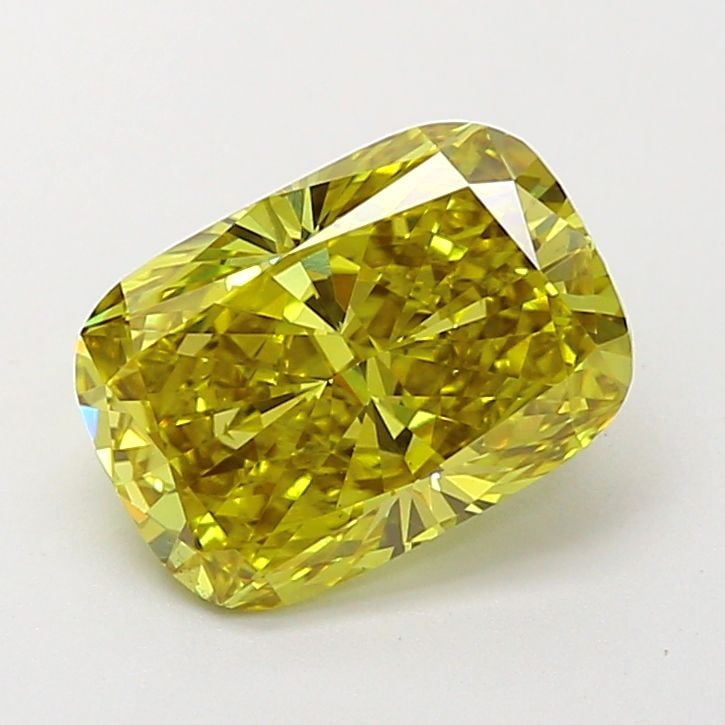 Loose Diamond - CUSHION MODIFIED 2.0ct Fancy Vivid Yellow VS1: Loose Diamond - CUSHION MODIFIED 2.0ct Fancy Vivid Yellow VS1 Source: This is a real non-mined Diamond that has been grown in a lab Shape: CUSHION MODIFIED Carats: 2.0 Color: Fancy Vivid Yellow Certif