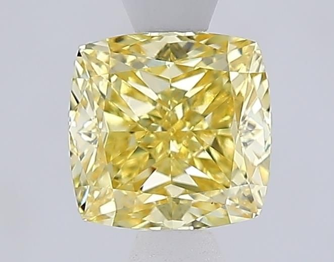 Loose Diamond - CUSHION MODIFIED 1.08ct Fancy Intense Yellow VS1: Loose Diamond - CUSHION MODIFIED 1.08ct Fancy Intense Yellow VS1 Source: This is a real non-mined Diamond that has been grown in a lab Shape: CUSHION MODIFIED Carats: 1.08 Color: Fancy Intense