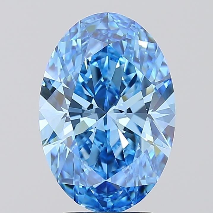 Loose Diamond - OVAL 3.07ct Fancy Vivid Blue VVS1: Loose Diamond - OVAL 3.07ct Fancy Vivid Blue VVS1 Source: This is a real non-mined Diamond that has been grown in a lab Shape: OVAL Carats: 3.07 Color: Fancy Vivid Blue Certification: IGI Video: