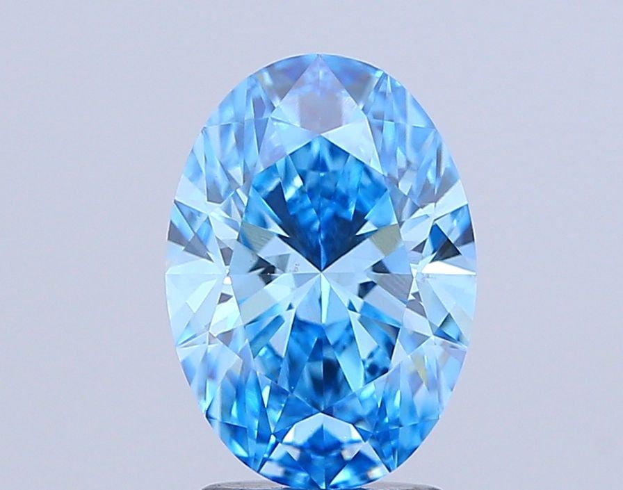 Loose Diamond - OVAL 2.02ct Fancy Vivid Blue VS1: Loose Diamond - OVAL 2.02ct Fancy Vivid Blue VS1 Source: This is a real non-mined Diamond that has been grown in a lab Shape: OVAL Carats: 2.02 Color: Fancy Vivid Blue Certification: NONE Video: