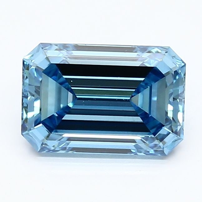 Loose Diamond - EMERALD 2.07ct Fancy Vivid Blue VS1: Loose Diamond - EMERALD 2.07ct Fancy Vivid Blue VS1 Source: This is a real non-mined Diamond that has been grown in a lab Shape: EMERALD Carats: 2.07 Color: Fancy Vivid Blue Certification: IGI