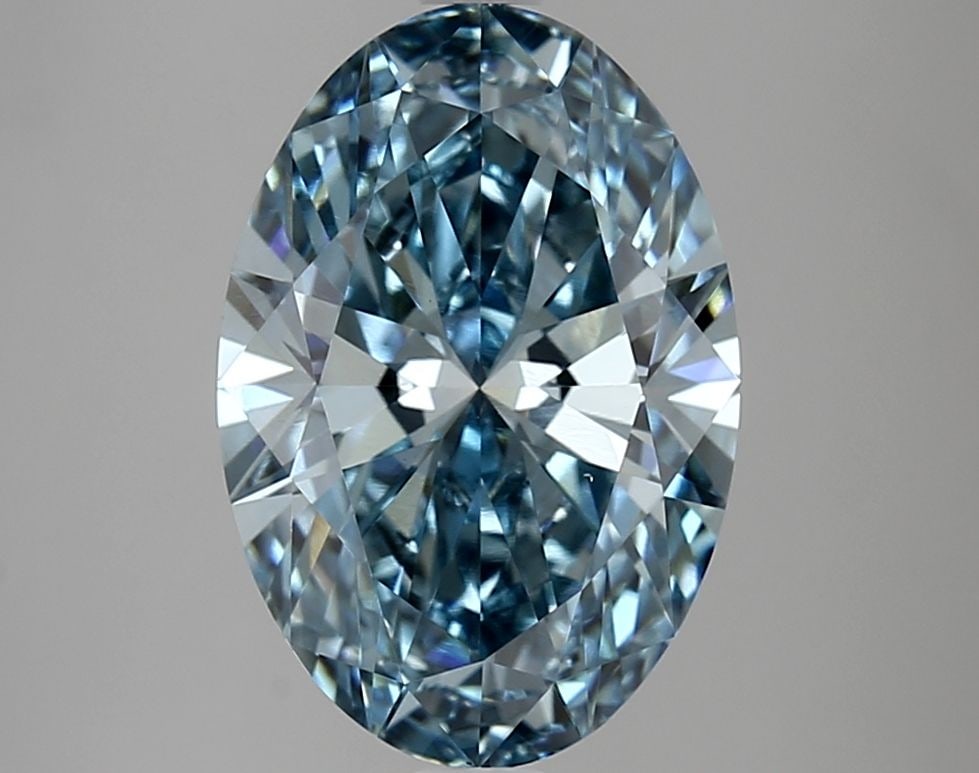 Loose Diamond - OVAL 3.55ct Fancy Vivid Blue VS1 (1 of 1)