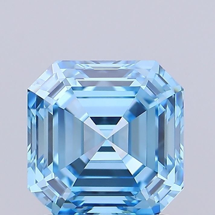 Loose Diamond - ASSCHER 1.34ct Fancy Vivid Blue VVS1: Loose Diamond - ASSCHER 1.34ct Fancy Vivid Blue VVS1 Source: This is a real non-mined Diamond that has been grown in a lab Shape: ASSCHER Carats: 1.34 Color: Fancy Vivid Blue Certification: IGI Video: