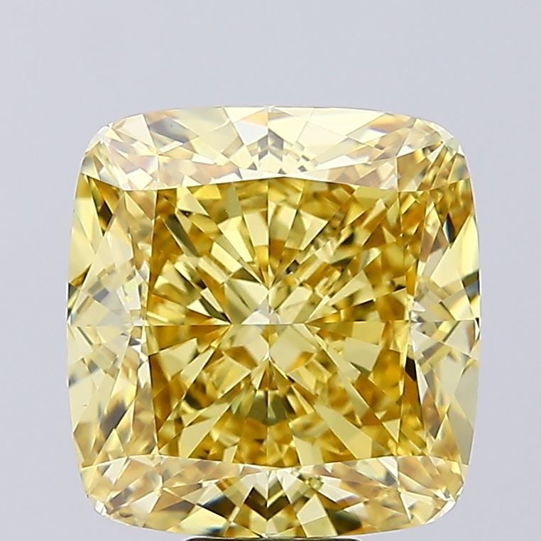 Loose Diamond - CUSHION MODIFIED 14.18ct Fancy Vivid Yellow VS1 (1 of 1)