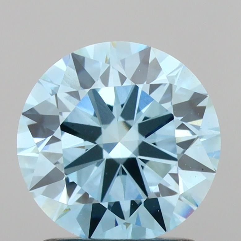 Loose Diamond - ROUND 1.51ct Fancy Vivid Blue VVS2: Loose Diamond - ROUND 1.51ct Fancy Vivid Blue VVS2 Source: This is a real non-mined Diamond that has been grown in a lab Shape: ROUND Carats: 1.51 Color: Fancy Vivid Blue Certification: IGI Video: