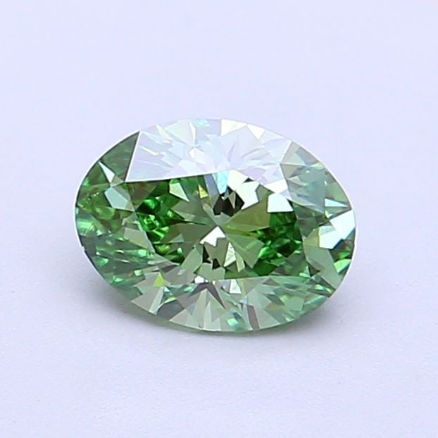 Loose Diamond - OVAL 0.74ct Fancy Vivid Green VS1: Loose Diamond - OVAL 0.74ct Fancy Vivid Green VS1 Source: This is a real non-mined Diamond that has been grown in a lab Shape: OVAL Carats: 0.74 Color: Fancy Vivid Green Certification: IGI Video: