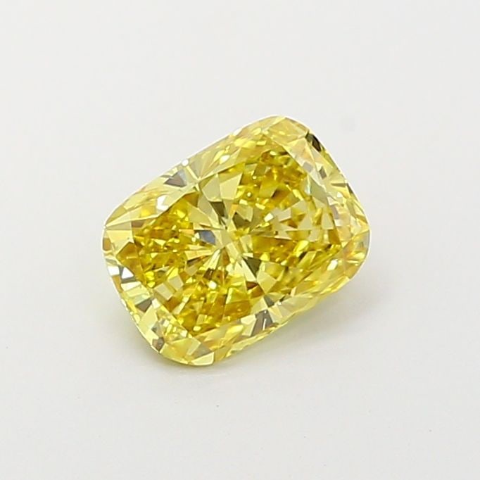 Loose Diamond - CUSHION MODIFIED 1.01ct Fancy Intense Yellow VS1: Loose Diamond - CUSHION MODIFIED 1.01ct Fancy Intense Yellow VS1 Source: This is a real non-mined Diamond that has been grown in a lab Shape: CUSHION MODIFIED Carats: 1.01 Color: Fancy Intense