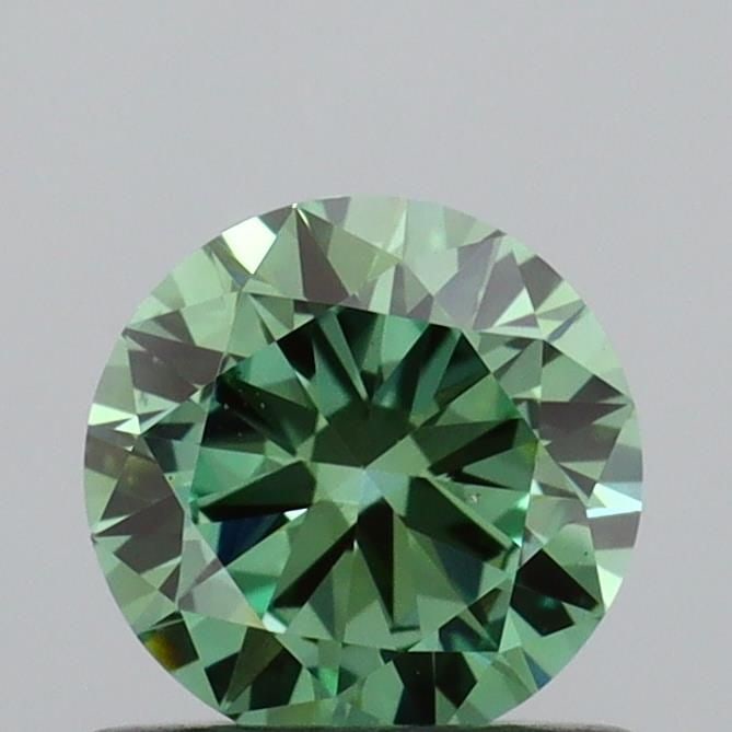 Loose Diamond - ROUND 0.63ct Fancy Vivid Green VS1 (1 of 1)