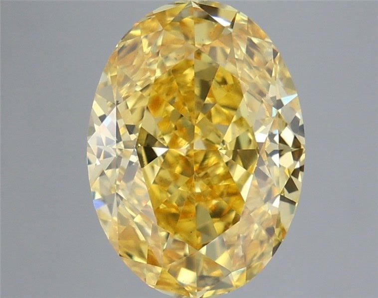Loose Diamond - OVAL 5.54ct Fancy Vivid Yellow VS1: Loose Diamond - OVAL 5.54ct Fancy Vivid Yellow VS1 Source: This is a real non-mined Diamond that has been grown in a lab Shape: OVAL Carats: 5.54 Color: Fancy Vivid Yellow Certification: IGI Video: