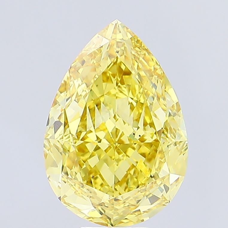 Loose Diamond - PEAR 12.13ct Fancy Vivid Yellow VS2: Loose Diamond - PEAR 12.13ct Fancy Vivid Yellow VS2 Source: This is a real non-mined Diamond that has been grown in a lab Shape: PEAR Carats: 12.13 Color: Fancy Vivid Yellow Certification: IGI