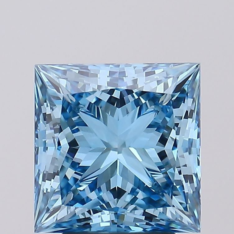 Loose Diamond - PRINCESS 3.57ct Fancy Vivid Blue VS1: Loose Diamond - PRINCESS 3.57ct Fancy Vivid Blue VS1 Source: This is a real non-mined Diamond that has been grown in a lab Shape: PRINCESS Carats: 3.57 Color: Fancy Vivid Blue Certification: IGI Video