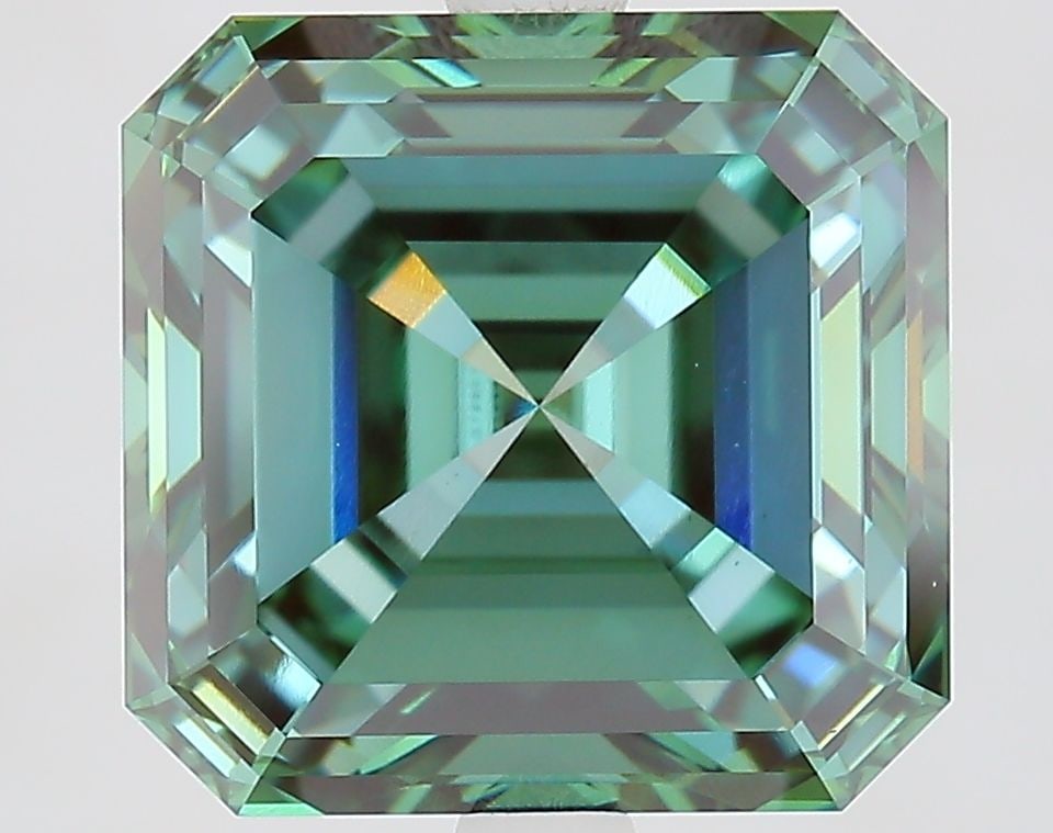 Loose Diamond - ASSCHER 5.29ct Fancy Vivid Green VS1 (1 of 1)