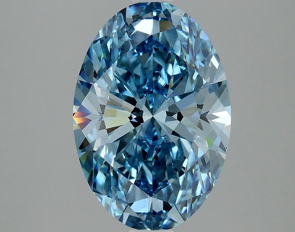 Loose Diamond - OVAL 3.12ct Fancy Vivid Blue VS1: Loose Diamond - OVAL 3.12ct Fancy Vivid Blue VS1 Source: This is a real non-mined Diamond that has been grown in a lab Shape: OVAL Carats: 3.12 Color: Fancy Vivid Blue Certification: IGI Video:
