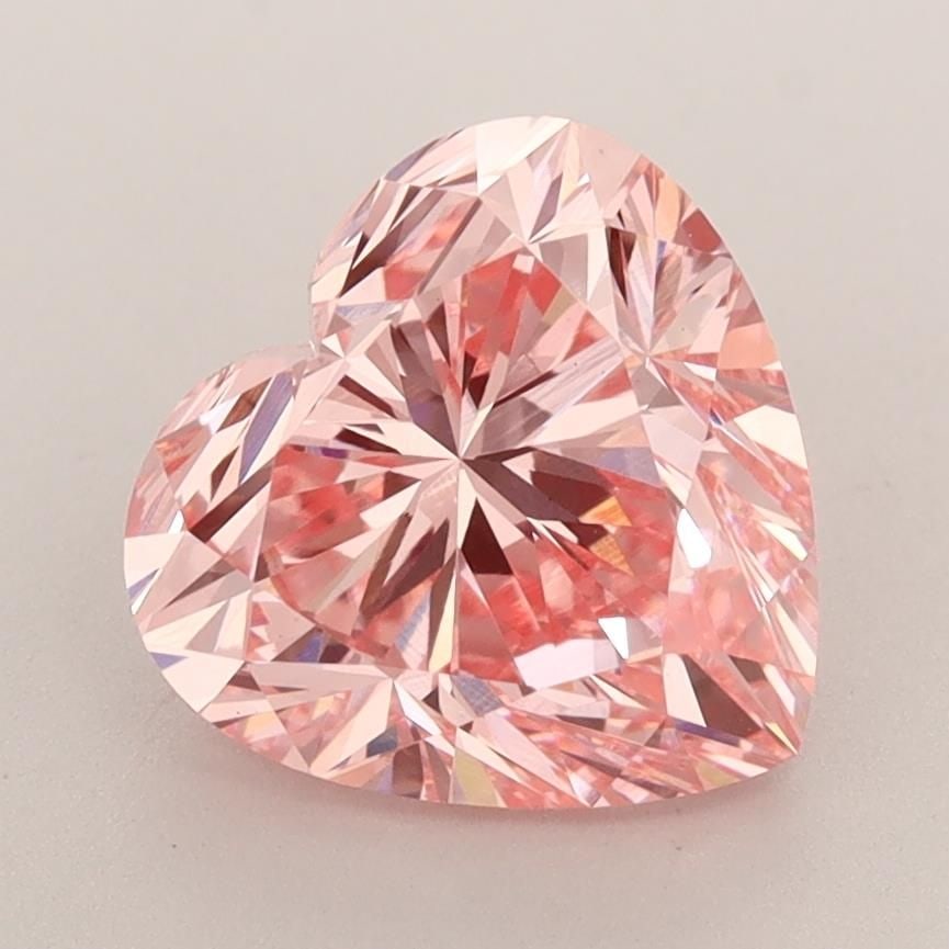 Loose Diamond - HEART 2.67ct Fancy Vivid Pink VS1: Loose Diamond - HEART 2.67ct Fancy Vivid Pink VS1 Source: This is a real non-mined Diamond that has been grown in a lab Shape: HEART Carats: 2.67 Color: Fancy Vivid Pink Certification: IGI Video: