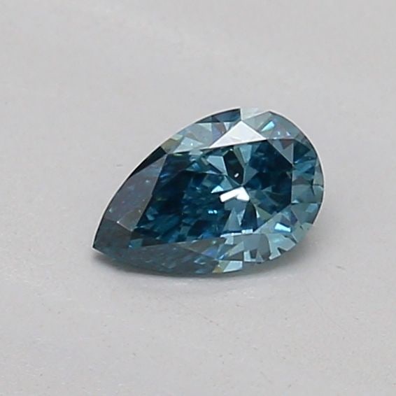 Loose Diamond - PEAR 0.14ct Fancy Vivid Greenish Blue VS1: Loose Diamond - PEAR 0.14ct Fancy Vivid Greenish Blue VS1 Source: This is a real non-mined Diamond that has been grown in a lab Shape: PEAR Carats: 0.14 Color: Fancy Vivid Greenish Blue