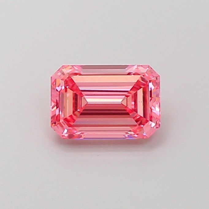 Loose Diamond - EMERALD 1.04ct Fancy Vivid Pink SI1: Loose Diamond - EMERALD 1.04ct Fancy Vivid Pink SI1 Source: This is a real non-mined Diamond that has been grown in a lab Shape: EMERALD Carats: 1.04 Color: Fancy Vivid Pink Certification: IGI
