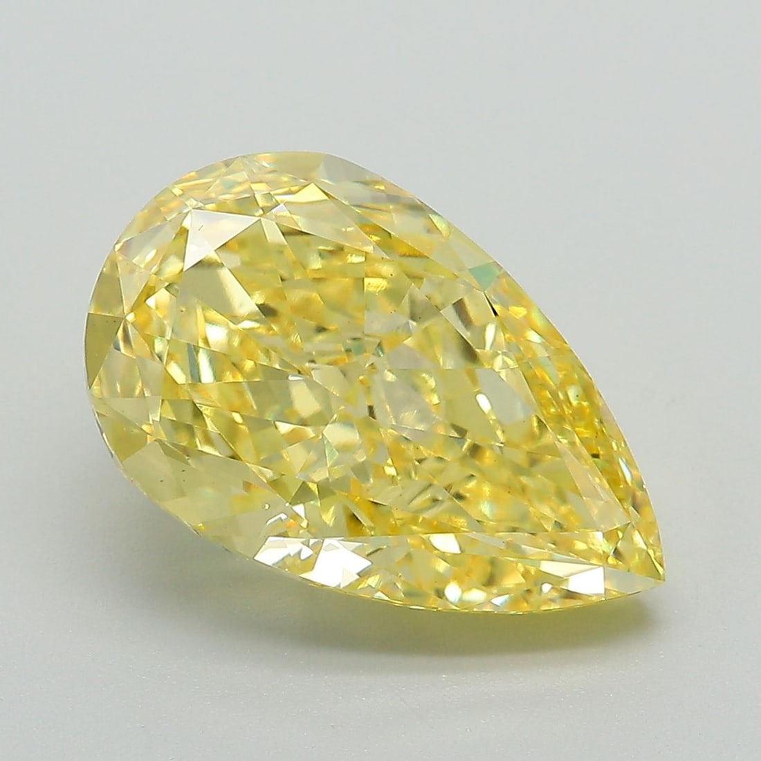 Loose Diamond - PEAR 6.18ct Fancy Intense Yellow VS1: Loose Diamond - PEAR 6.18ct Fancy Intense Yellow VS1 Source: This is a real non-mined Diamond that has been grown in a lab Shape: PEAR Carats: 6.18 Color: Fancy Intense Yellow Certification: IGI