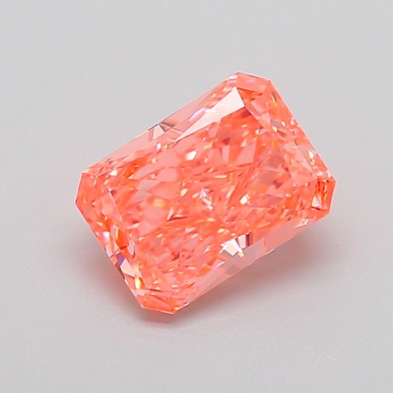 Loose Diamond - RADIANT 2.75ct Fancy Vivid Orangey Pink VVS2: Loose Diamond - RADIANT 2.75ct Fancy Vivid Orangey Pink VVS2 Source: This is a real non-mined Diamond that has been grown in a lab Shape: RADIANT Carats: 2.75 Color: Fancy Vivid Orangey Pink