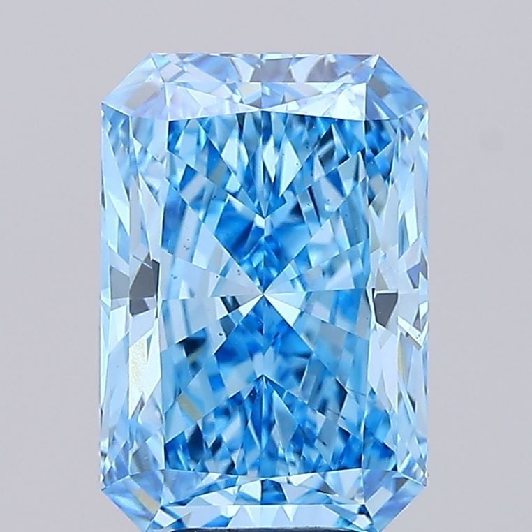 Loose Diamond - RADIANT 6.08ct Fancy Vivid Blue VS1: Loose Diamond - RADIANT 6.08ct Fancy Vivid Blue VS1 Source: This is a real non-mined Diamond that has been grown in a lab Shape: RADIANT Carats: 6.08 Color: Fancy Vivid Blue Certification: IGI