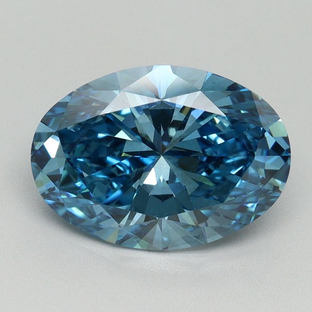 Loose Diamond - OVAL 3.02ct Fancy Vivid Blue VS2 (1 of 1)