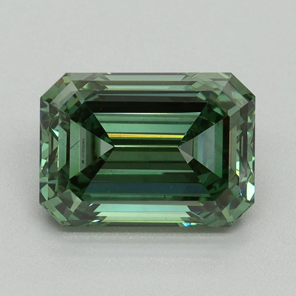 Loose Diamond - EMERALD 3.02ct Fancy Vivid Green VS1 (1 of 1)