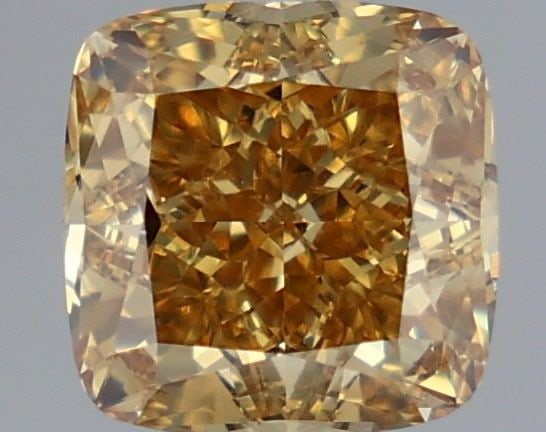 Loose Diamond - CUSHION MODIFIED 2.05ct Fancy Intense Brownish Yellow VVS2: Loose Diamond - CUSHION MODIFIED 2.05ct Fancy Intense Brownish Yellow VVS2 Source: This is a real non-mined Diamond that has been grown in a lab Shape: CUSHION MODIFIED Carats: 2.05 Color: Fancy Inten