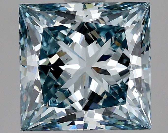 Loose Diamond - PRINCESS 2.73ct Fancy Vivid Blue VS1 (1 of 1)