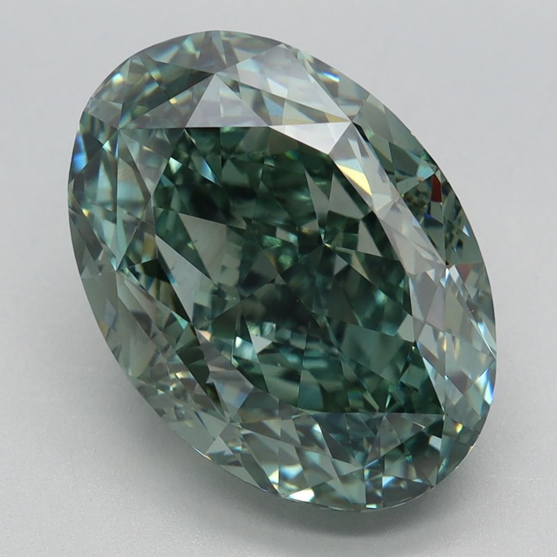 Loose Diamond - OVAL 6.02ct Fancy Vivid Green VVS2 (1 of 1)