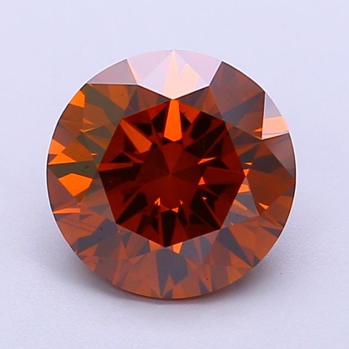 Loose Diamond - ROUND 2.15ct Fancy Vivid Brownish Orange VS2: Loose Diamond - ROUND 2.15ct Fancy Vivid Brownish Orange VS2 Source: This is a real non-mined Diamond that has been grown in a lab Shape: ROUND Carats: 2.15 Color: Fancy Vivid Brownish Orange Certific