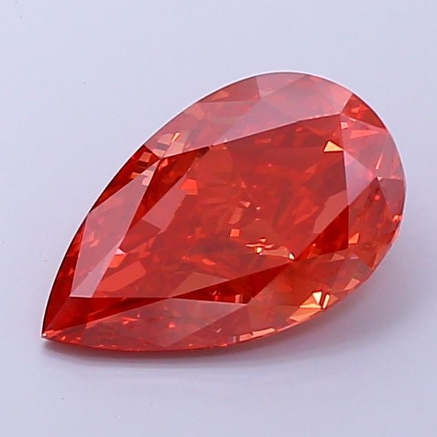 Loose Diamond - PEAR 5.39ct Fancy Vivid Red VS1: Loose Diamond - PEAR 5.39ct Fancy Vivid Red VS1 Source: This is a real non-mined Diamond that has been grown in a lab Shape: PEAR Carats: 5.39 Color: Fancy Vivid Red Certification: IGI Video:
