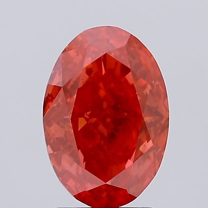Loose Diamond - OVAL 2.51ct Fancy Vivid Red VS1: Loose Diamond - OVAL 2.51ct Fancy Vivid Red VS1 Source: This is a real non-mined Diamond that has been grown in a lab Shape: OVAL Carats: 2.51 Color: Fancy Vivid Red Certification: NONE Video: