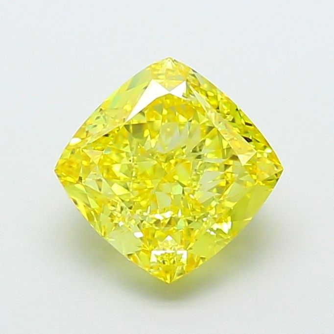 Loose Diamond - CUSHION MODIFIED 3.18ct Fancy Vivid Yellow VVS2: Loose Diamond - CUSHION MODIFIED 3.18ct Fancy Vivid Yellow VVS2 Source: This is a real non-mined Diamond that has been grown in a lab Shape: CUSHION MODIFIED Carats: 3.18 Color: Fancy Vivid Yellow Cer