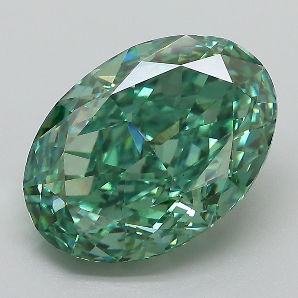 Loose Diamond - OVAL 5.0ct Fancy Vivid Green VS1 (1 of 1)