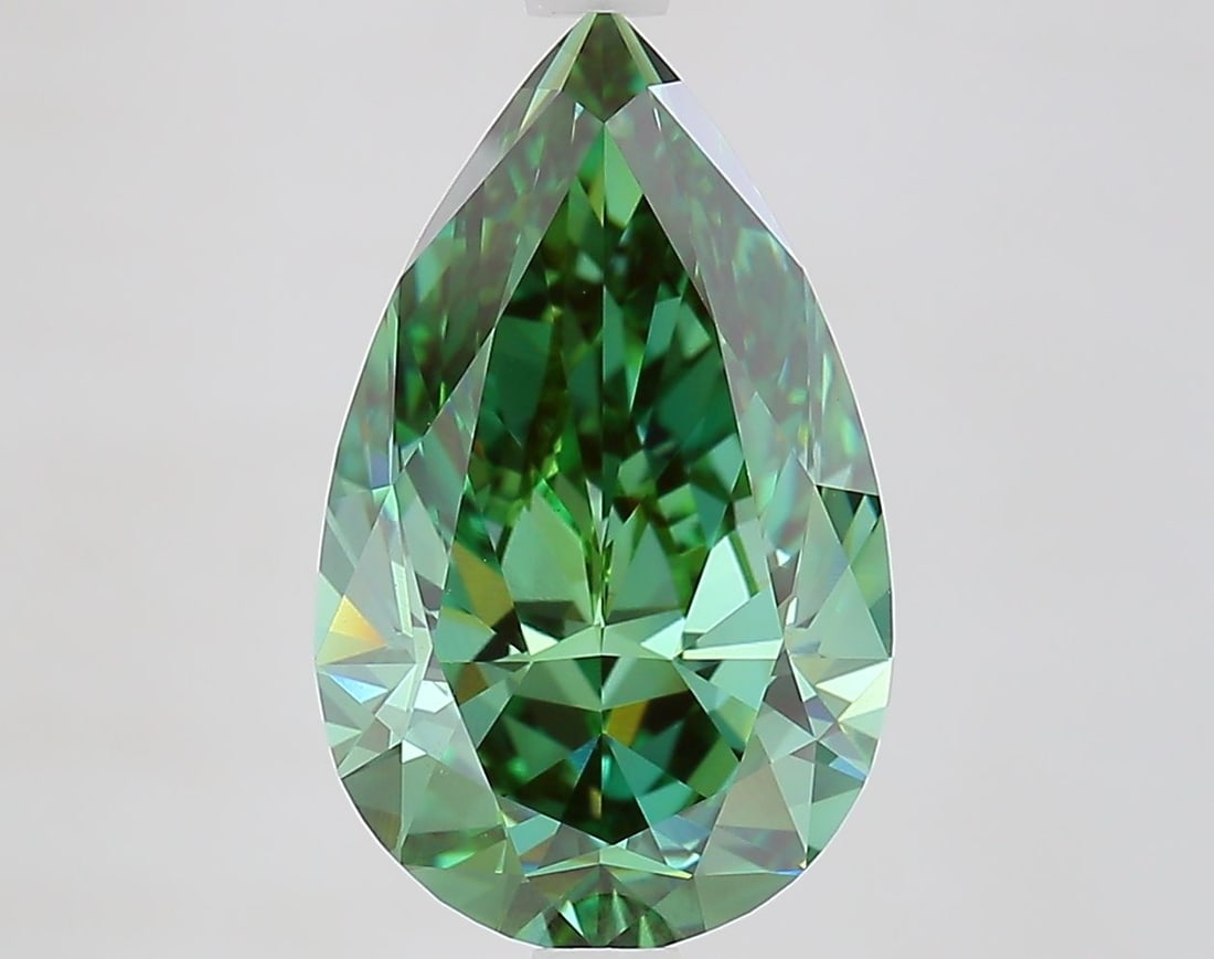 Loose Diamond - PEAR 4.01ct Fancy Vivid Green VVS2 (1 of 1)
