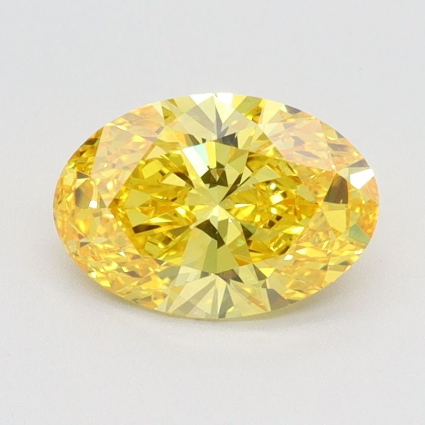 Loose Diamond - OVAL 1.26ct Fancy Vivid Yellow VS1: Loose Diamond - OVAL 1.26ct Fancy Vivid Yellow VS1 Source: This is a real non-mined Diamond that has been grown in a lab Shape: OVAL Carats: 1.26 Color: Fancy Vivid Yellow Certification: IGI Video: