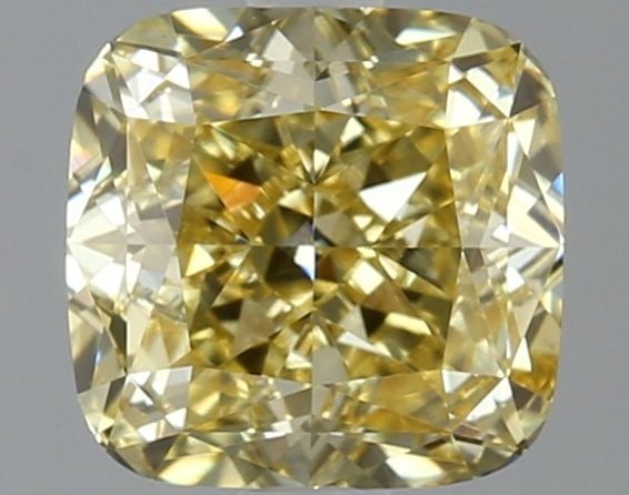 Loose Diamond - CUSHION MODIFIED 2.09ct Fancy Vivid Yellow VS1: Loose Diamond - CUSHION MODIFIED 2.09ct Fancy Vivid Yellow VS1 Source: This is a real non-mined Diamond that has been grown in a lab Shape: CUSHION MODIFIED Carats: 2.09 Color: Fancy Vivid Yellow Cert
