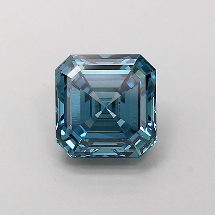 Loose Diamond - ASSCHER 1.77ct Fancy Vivid Blue VVS2: Loose Diamond - ASSCHER 1.77ct Fancy Vivid Blue VVS2 Source: This is a real non-mined Diamond that has been grown in a lab Shape: ASSCHER Carats: 1.77 Color: Fancy Vivid Blue Certification: IGI Video: