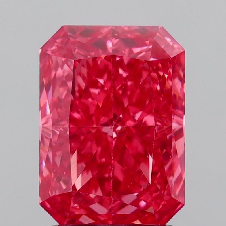Loose Diamond - RADIANT 2.1ct Fancy Vivid Pink VS1: Loose Diamond - RADIANT 2.1ct Fancy Vivid Pink VS1 Source: This is a real non-mined Diamond that has been grown in a lab Shape: RADIANT Carats: 2.1 Color: Fancy Vivid Pink Certification: IGI Video: