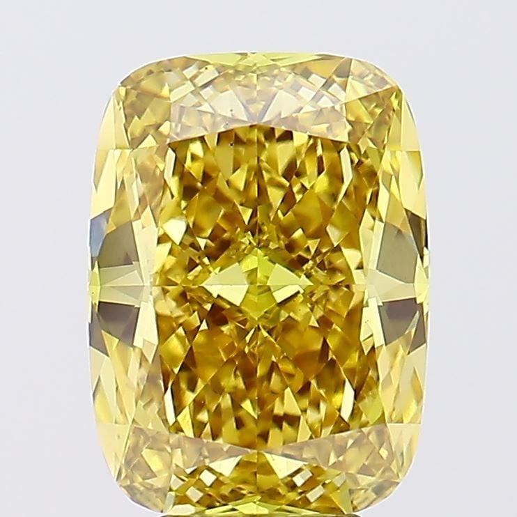 Loose Diamond - CUSHION BRILLIANT 5.01ct Fancy Vivid Yellow VS1: Loose Diamond - CUSHION BRILLIANT 5.01ct Fancy Vivid Yellow VS1 Source: This is a real non-mined Diamond that has been grown in a lab Shape: CUSHION BRILLIANT Carats: 5.01 Color: Fancy Vivid Yellow Ce