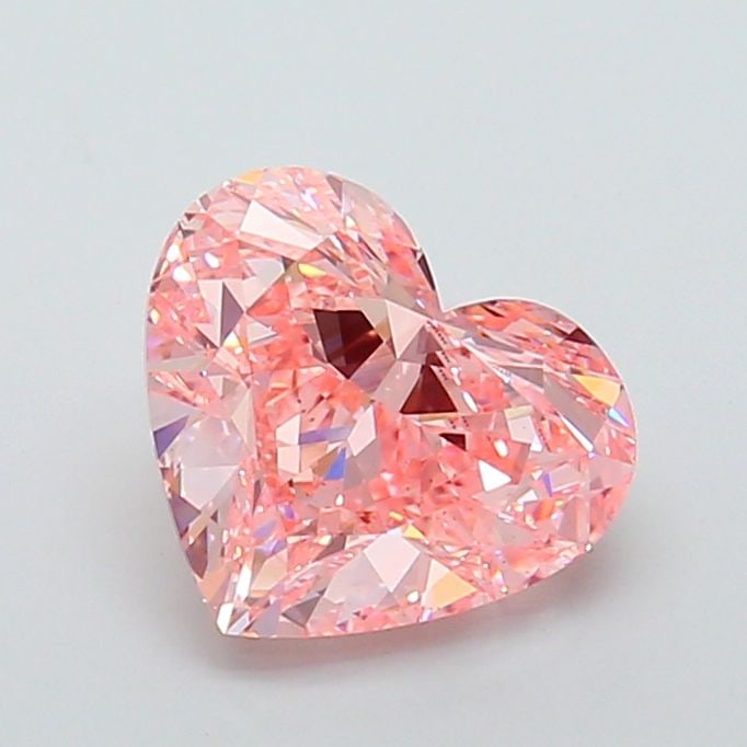 Loose Diamond - HEART 4.05ct Fancy Vivid Pink VS2: Loose Diamond - HEART 4.05ct Fancy Vivid Pink VS2 Source: This is a real non-mined Diamond that has been grown in a lab Shape: HEART Carats: 4.05 Color: Fancy Vivid Pink Certification: IGI Video:
