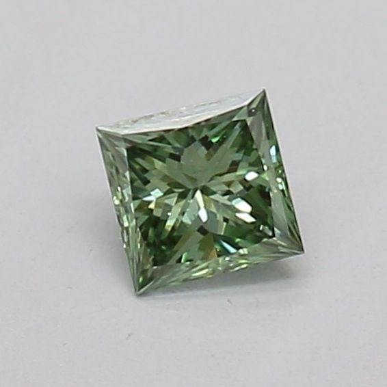 Loose Diamond - PRINCESS 0.18ct Fancy Vivid Green VS1: Loose Diamond - PRINCESS 0.18ct Fancy Vivid Green VS1 Source: This is a real non-mined Diamond that has been grown in a lab Shape: PRINCESS Carats: 0.18 Color: Fancy Vivid Green Certification: IGI Vid