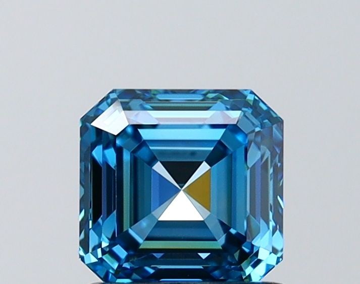 Loose Diamond - ASSCHER 1.29ct Fancy Vivid Blue VVS2: Loose Diamond - ASSCHER 1.29ct Fancy Vivid Blue VVS2 Source: This is a real non-mined Diamond that has been grown in a lab Shape: ASSCHER Carats: 1.29 Color: Fancy Vivid Blue Certification: IGI Video: