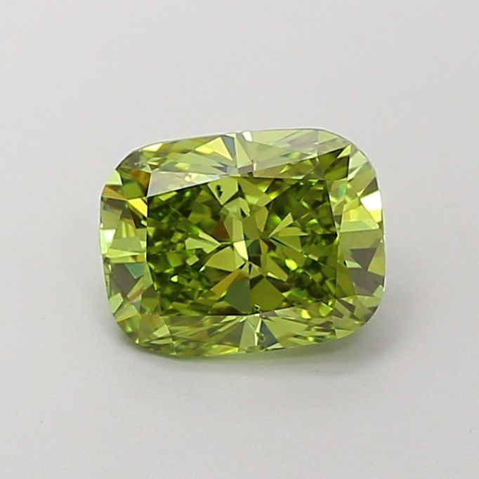 Loose Diamond - CUSHION MODIFIED 1.51ct Fancy Vivid Green SI1: Loose Diamond - CUSHION MODIFIED 1.51ct Fancy Vivid Green SI1 Source: This is a real non-mined Diamond that has been grown in a lab Shape: CUSHION MODIFIED Carats: 1.51 Color: Fancy Vivid Green Certif