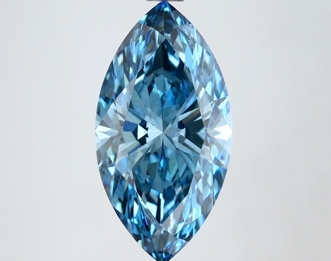 Loose Diamond - MARQUISE 3.07ct Fancy Vivid Blue VS1 (1 of 1)