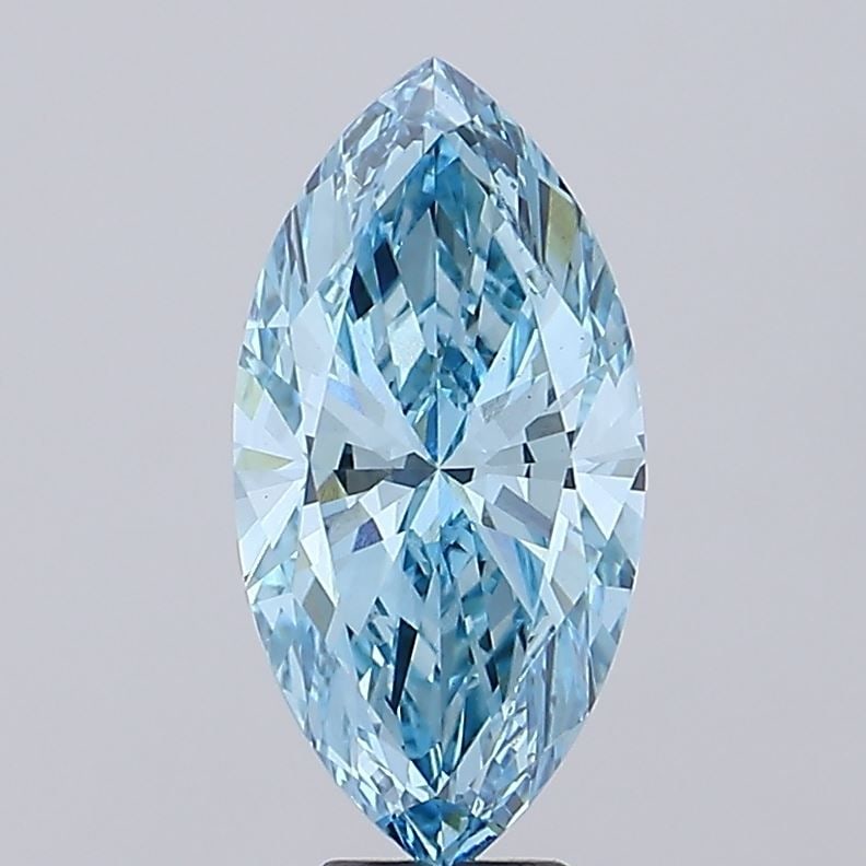 Loose Diamond - MARQUISE 7.0ct Fancy Vivid Blue VS1: Loose Diamond - MARQUISE 7.0ct Fancy Vivid Blue VS1 Source: This is a real non-mined Diamond that has been grown in a lab Shape: MARQUISE Carats: 7.0 Color: Fancy Vivid Blue Certification: IGI Video: